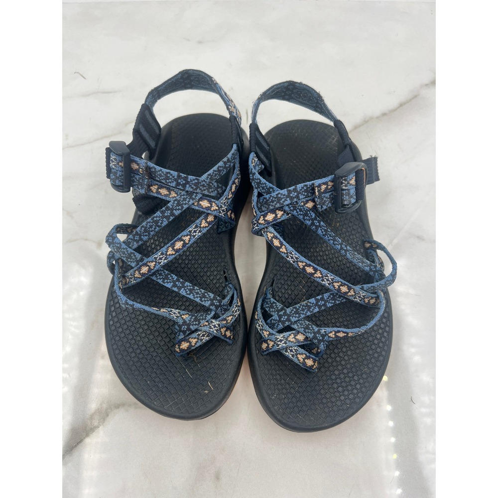 Chaco Z Cloud 2 Sandals Womens Sz 6 Blue Pattern Toe Loop Strappy Sport Shoes - Picture 6 of 14